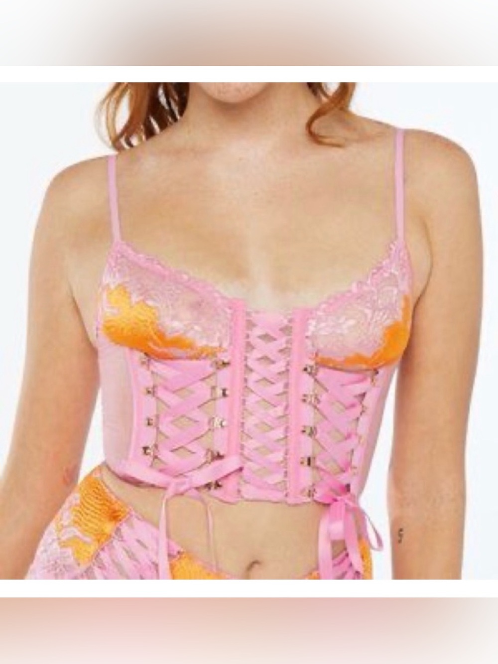 NWT Savage x Fenty Laced Up Strappy Cami , Large - Picture 4 of 10